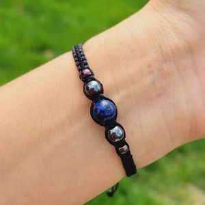 Lapis lazuli Stone Macreme Bracelet